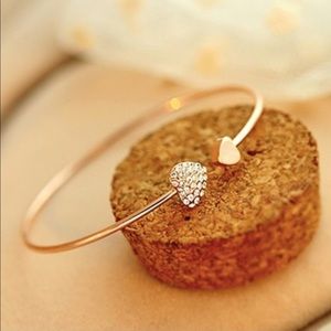 ♥️💋Simple adjustable double hearts bracelet